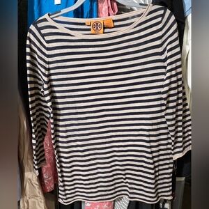 Tory Burch Striped Knit Top Large